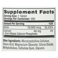 Natrol Biotin - 10000 mcg - 100 Tablets